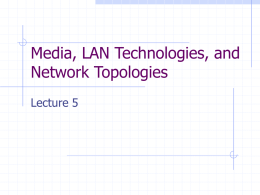 Media, LAN Technologies, and Network Topologies