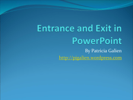 Entrance and Exit in PowerPoint