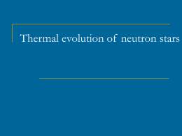 Lecture 2. Thermal evolution and surface emission of