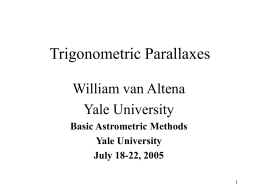 Trigonometric Parallaxes