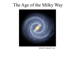 The Age of the Milky Way - Astronomy Program