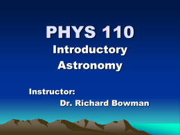 Introduction to Astronomy Course