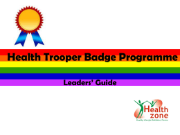 Health Trooper Badge Programme