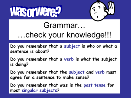 Grammar - check your knowledge