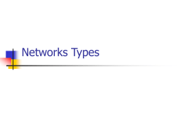 Networks Types - Rutgers University