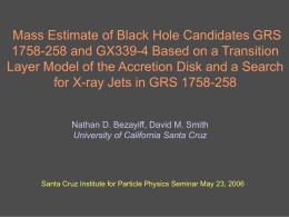 Mass Estimate of Black Hole Candidates GRS 1758