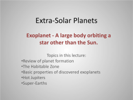 Extra-Solar Planets - Buffalo State College