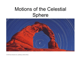 Motions of the Celestial Sphere