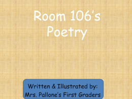 Room 106’s Poetry - Quakertown Community School District