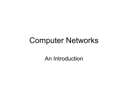 Computer Networks - Career Center Construction Technology