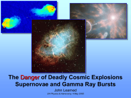 The Danger of Deadly Cosmic Explosions
