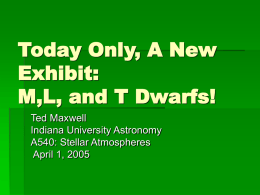 Today Only, A New Exhibit: M,L, and T Dwarfs!