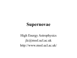 Supernovae (last updated 2005/6)