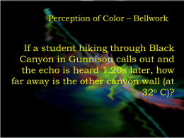 Perception of Color - Miss Gray's Superb Science Site