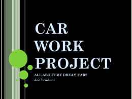 CAR WORK PROJECT - Thornton Township High Schools District 205