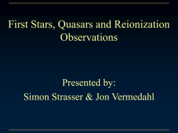 First Stars, Quasars and Reionization Observations