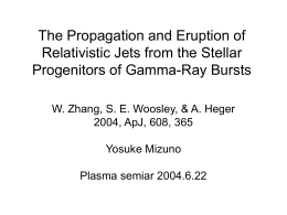 The Propagation and Eruption of Relativistic Jets from the