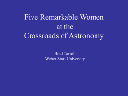 Five Women at the Crossroads of Astronomy