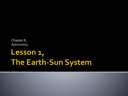 Lesson 1, The Earth