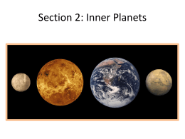 Section 2: Inner Planets