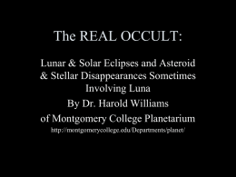 The REAL OCCULT: - Montgomery College