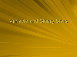 Variable and Binary Stars