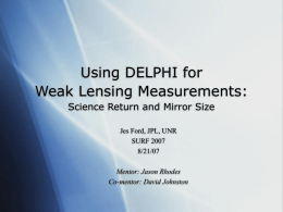 Optimization of DELPHI for Weak Lensing Measurements: A