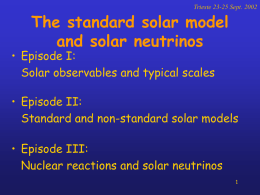 Il Sole: 1a puntata - Istituto Nazionale di Fisica Nucleare