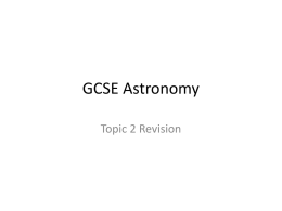 GCSE Astronomy