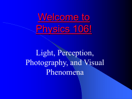 Welcome to Physics 106!