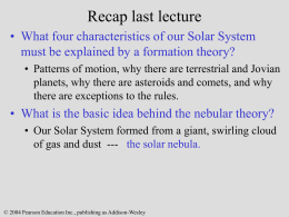 9. Formation of the Solar System