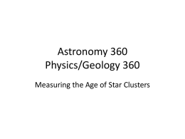 Astronomy 360 Physics/Geology 360