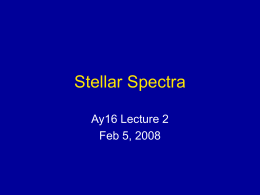 Stellar Spectra - www.cfa.harvard.edu/