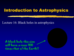 Introduction to Astrophysics, Lecture 16