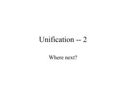 Unification -