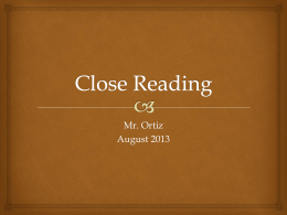 Close Reading - Gertz