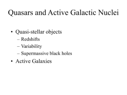 Active Galactic Nuclei