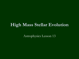 High Mass Stellar Evolution