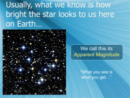 Lesson 6 - Magnitudes of Stars