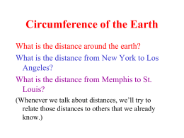 Circumference of the Earth - FacStaff Home Page for CBU