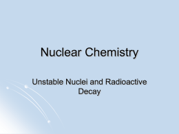 Nuclear Chemistry - Brookwood High School