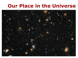 Our Place In the Universe