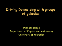Driving downsizing with galaxy groups