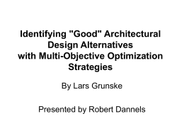 Identifying "Good" Architectural Design Alternatives with Multi