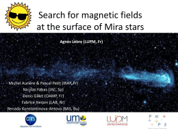 Search for magnetic fields at the surface of Mira stars