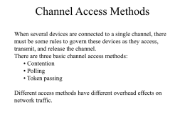 Channel Access Methods - Computer Information Science