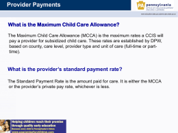 Provider Payments