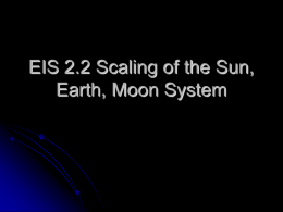 EIS 2.2 Scaling of the Sun, Earth, Moon System