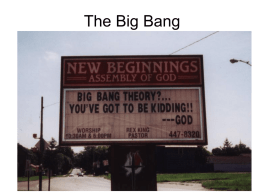Cosmology & Big Bang lectures
