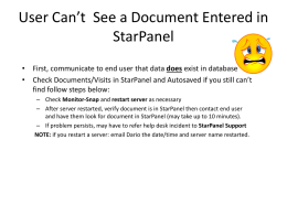 Find a Missing Document in StarPanel via Big Brother 2.11